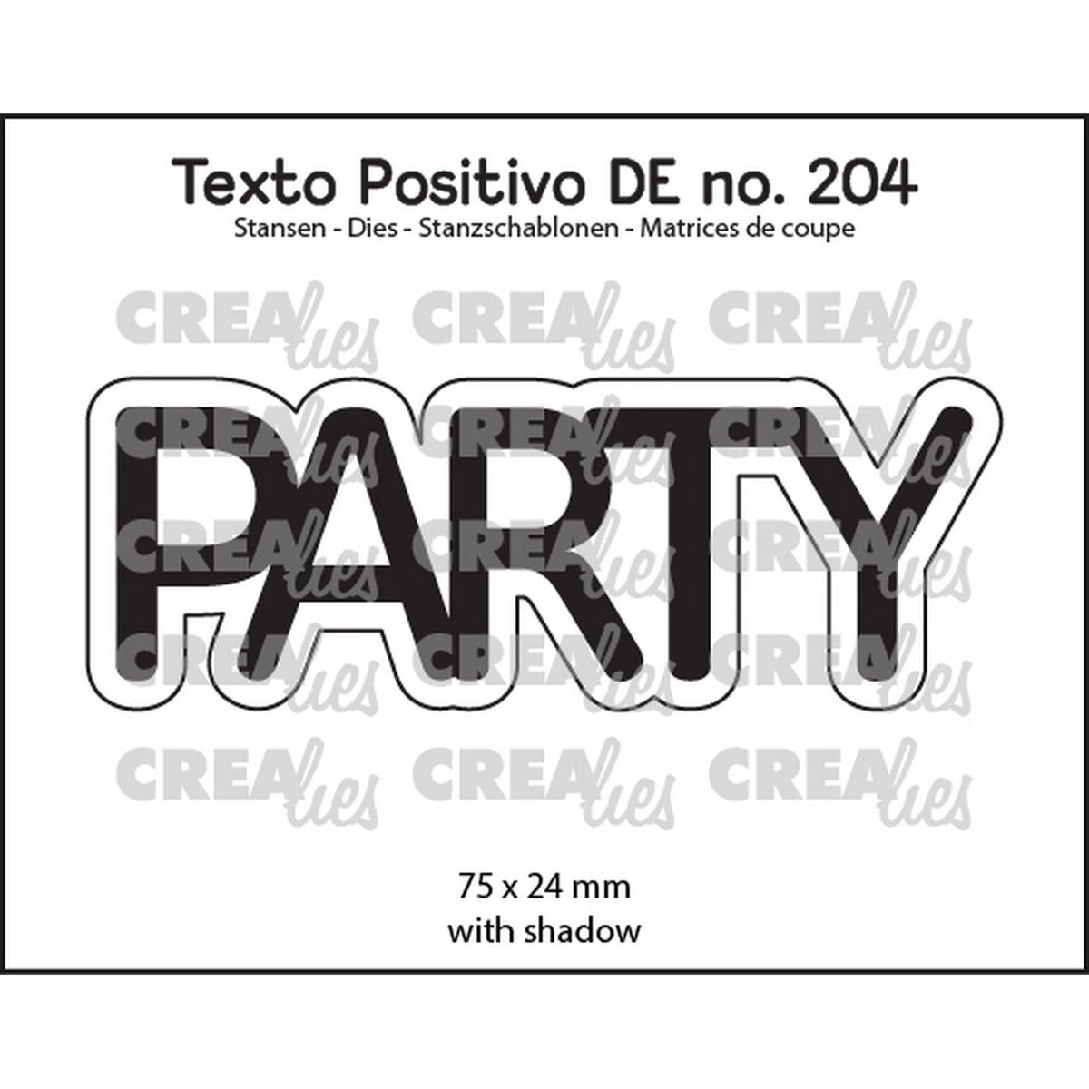 Crealies • Texto Positivo Stanzformen Party