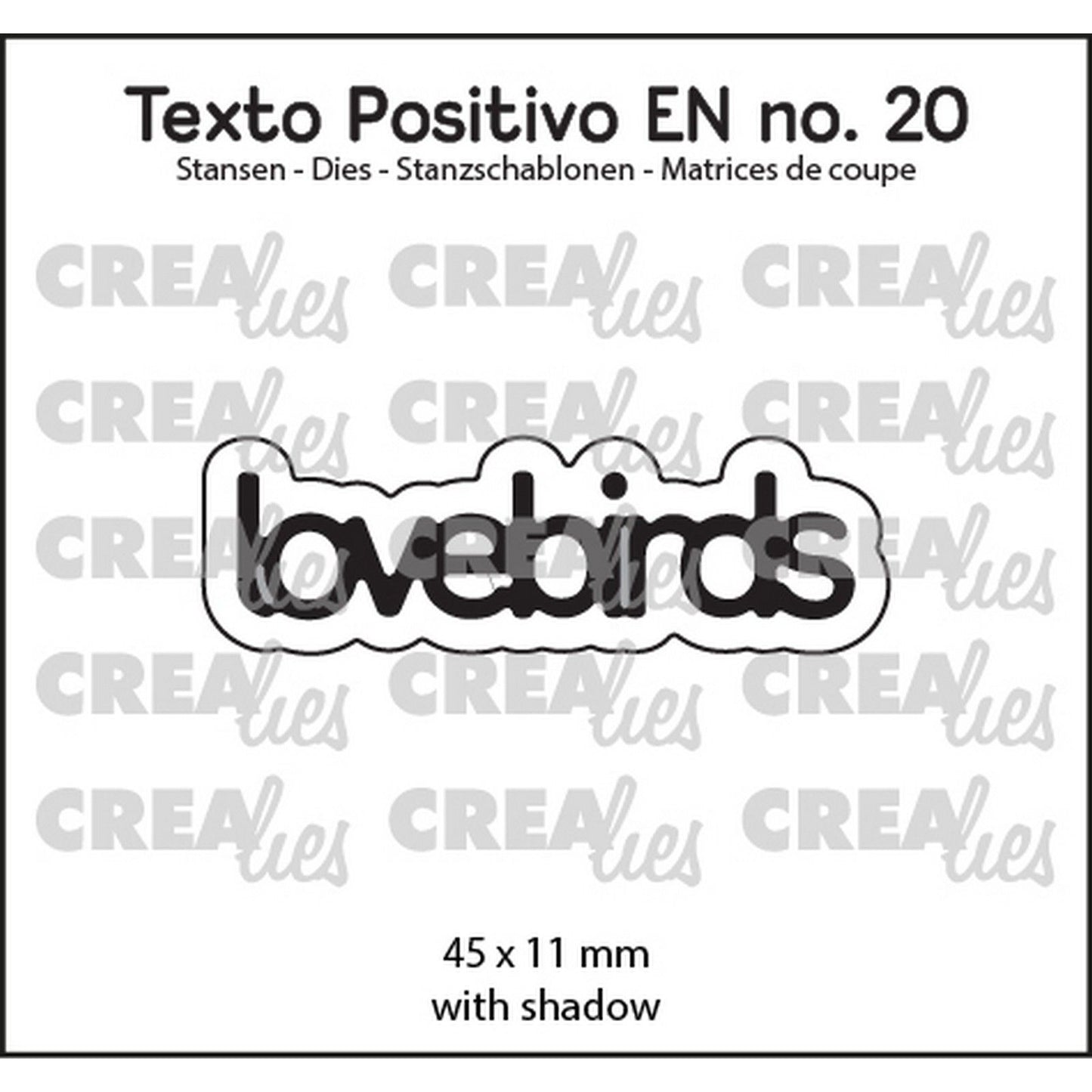 Crealies • texto positivo Stanzformen Turteltauben