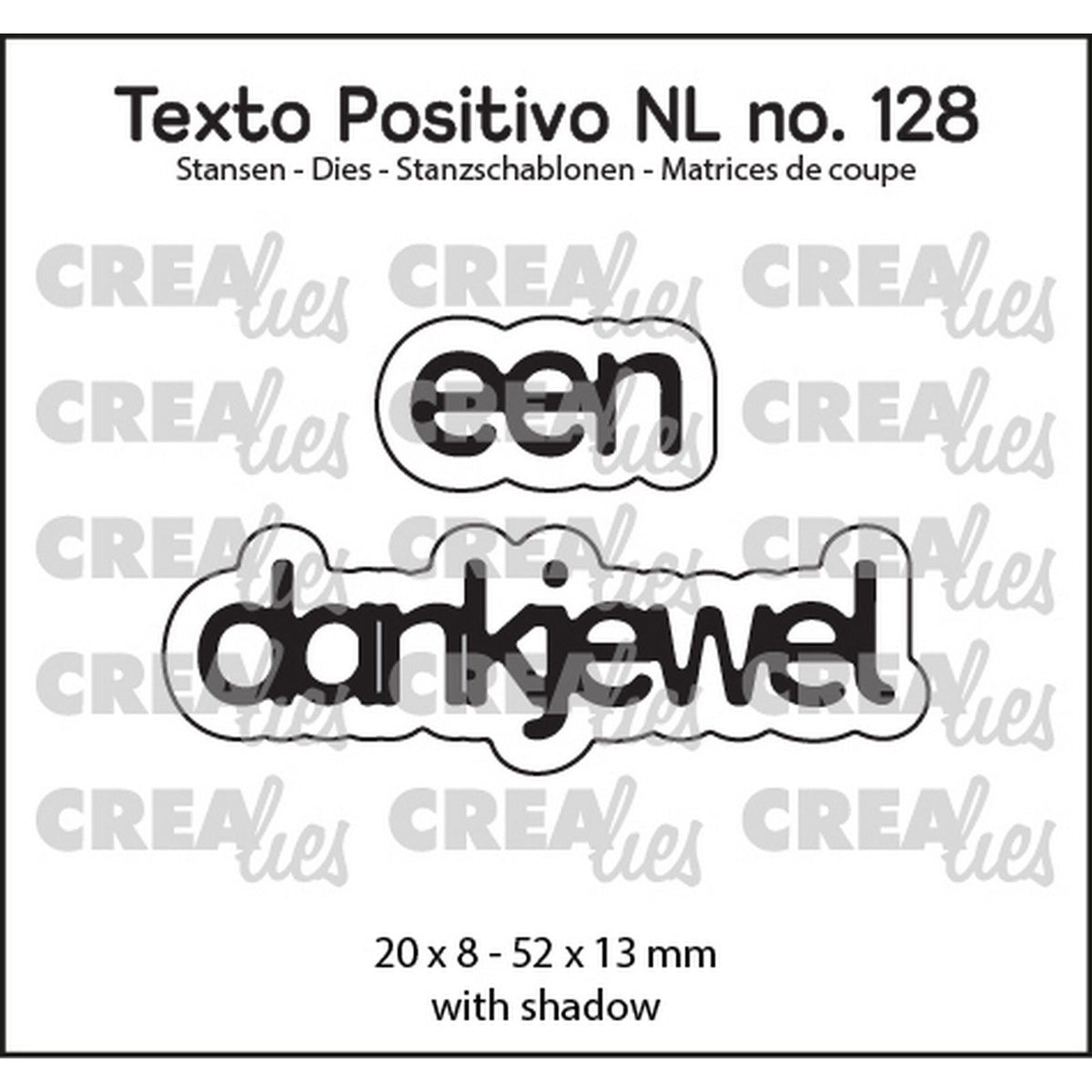 Crealies • Texto Positiv ein Dankeschön