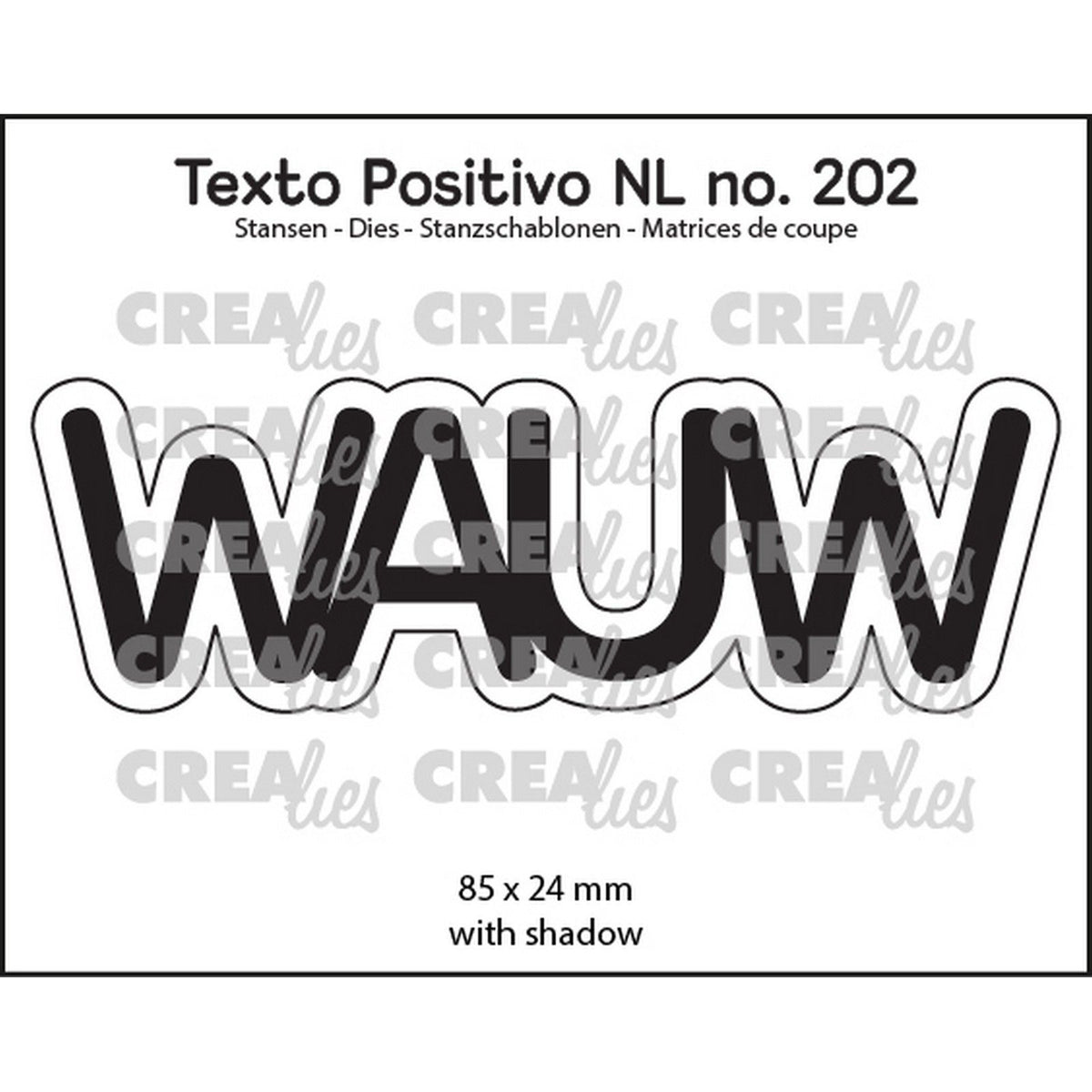 Crealies • Texto Positivo Stanzform wow