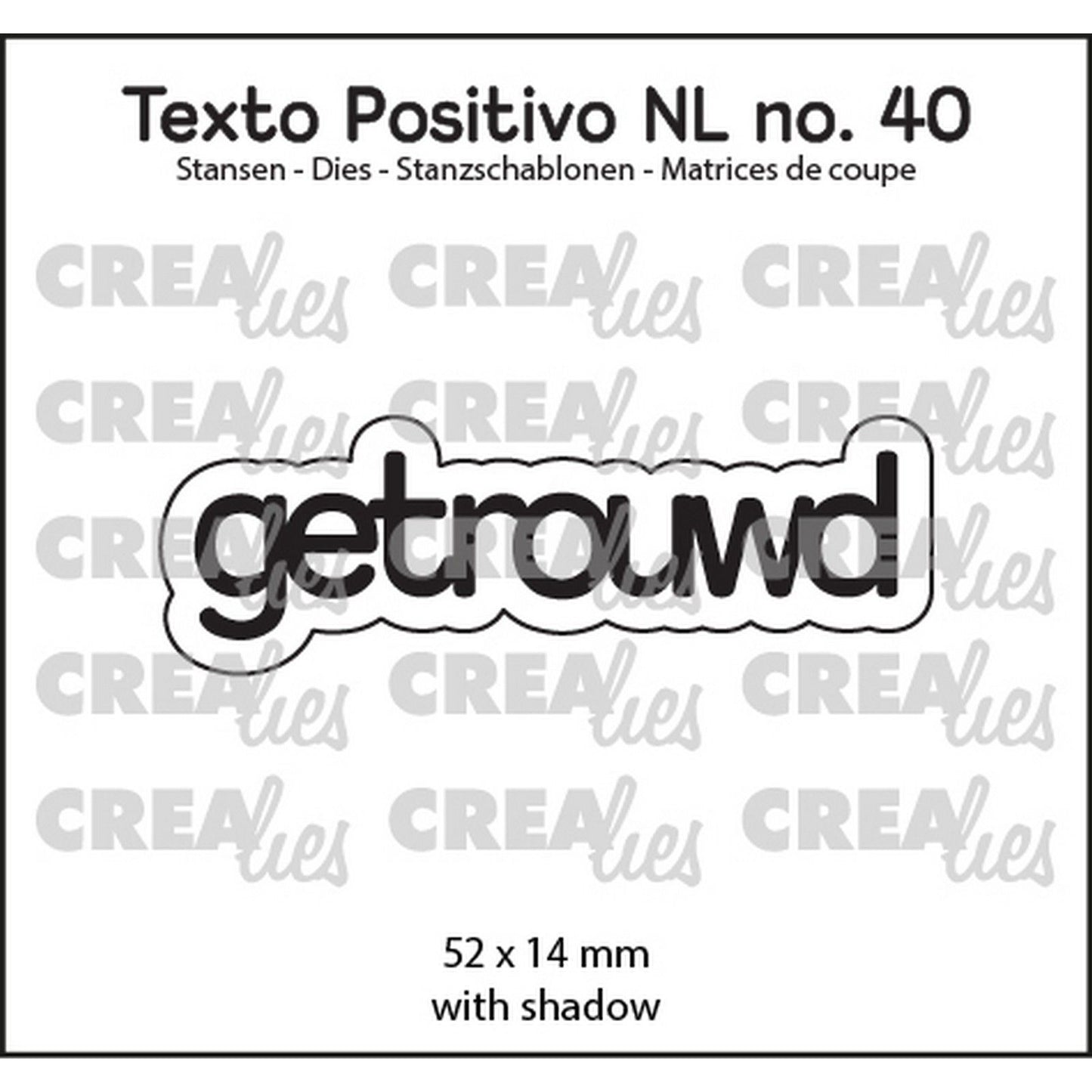 Crealies • texto positivo Stanzformen verheiratet
