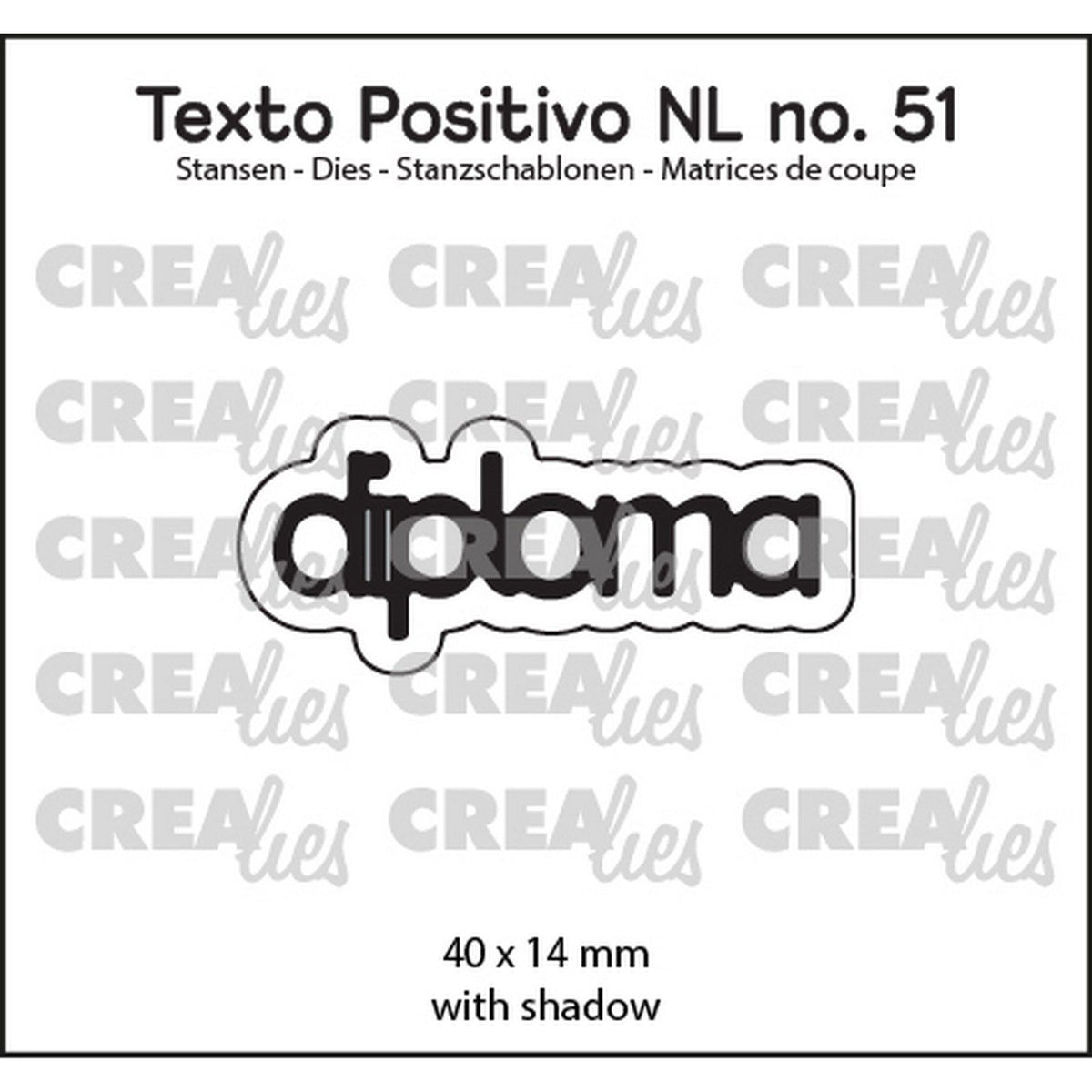 Crealies • positiver Text und Diplom