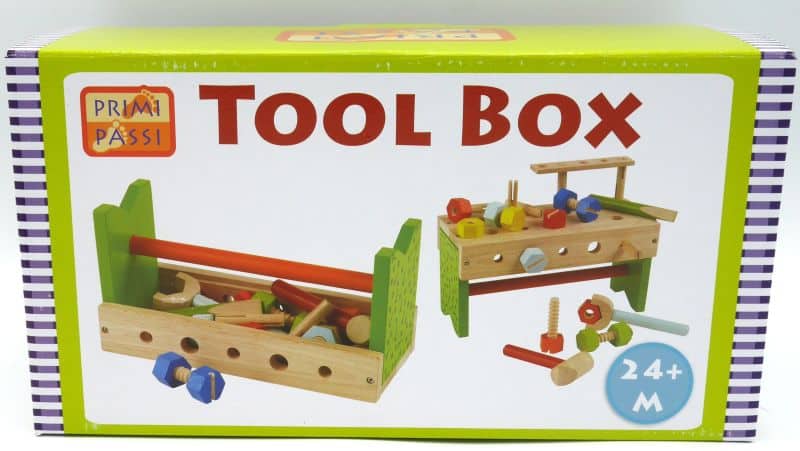 Jonotoys Primi Passi Werkbank-Werkzeugkasten aus Holz