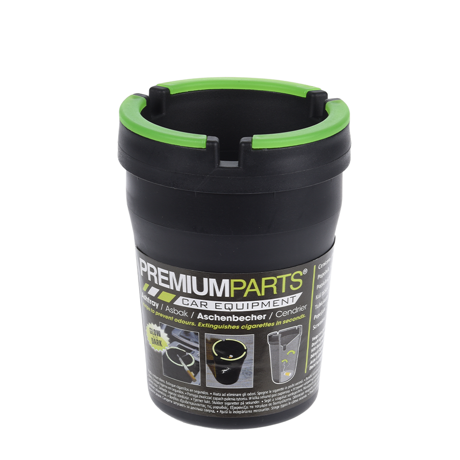 Der Aschenbecher von Premium Parts leuchtet im Dunkeln