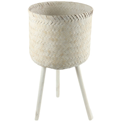 Countryfield Blumentopf auf Fuß Rosita Creme 73 cm | 2 Stk