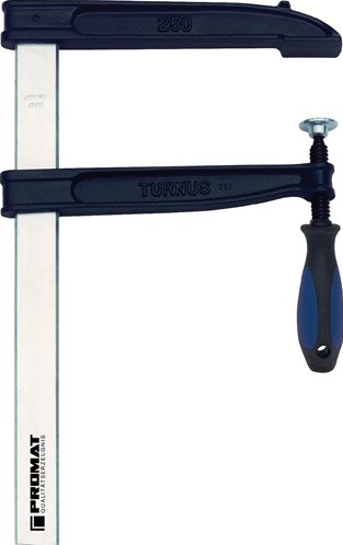Promat tecwerk Tiefspannungs-Schraubzwinge | Spannweite 1000 mm Arbeitsbereich 200 mm | 3-Komponenten-Griff | 35x11mm - 4000831358