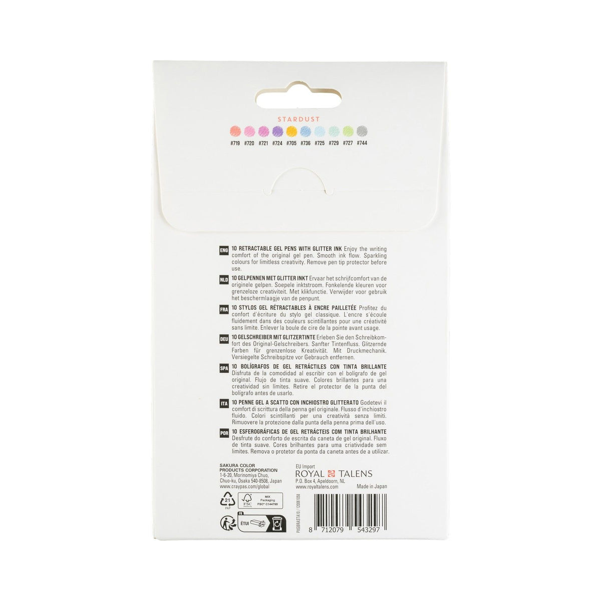 Sakura • Gelly Roll einziehbares Sternenstaub-Set 10-tlg