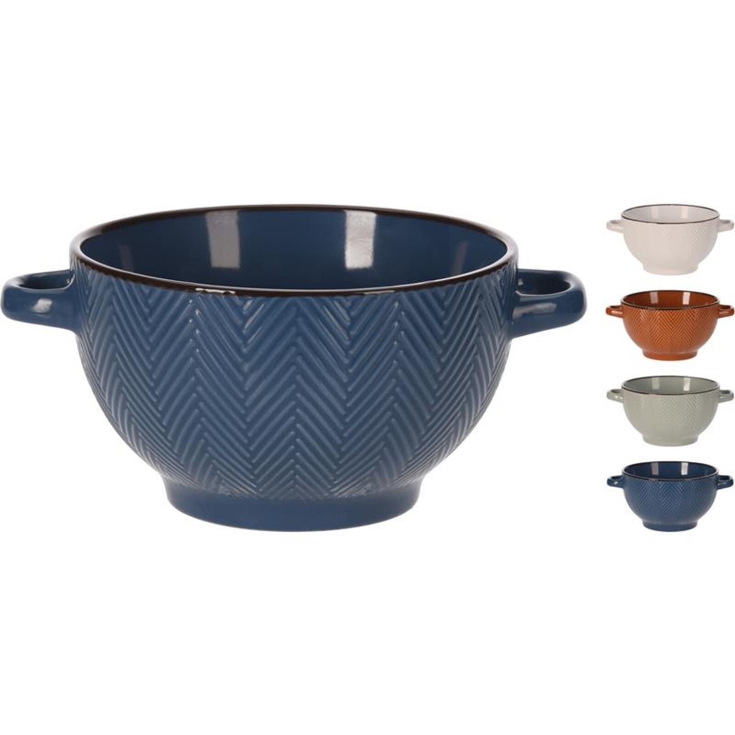 Excellent Houseware Suppenschüssel aus Steingut, 680 ml
