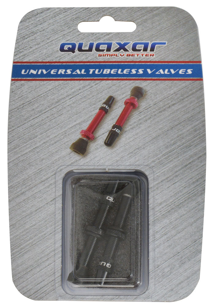 Quaxar Tubeless-Ventile universal Aluminium schwarz