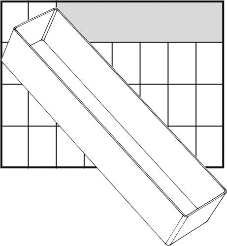 Raaco Insetbox, Größe A8-3, H: 47 mm, Größe 235x55 mm, 1 Stück
