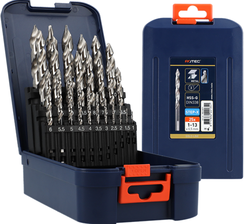 Rotec Spiralbohrer-Set 1-13x0,5 HSS-G 25-tlg