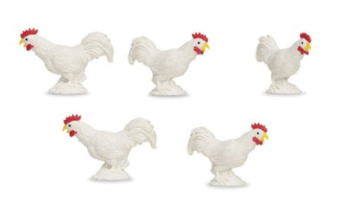 Safari Roosters Play Set 2,5 cm Weiß 192-teiliger