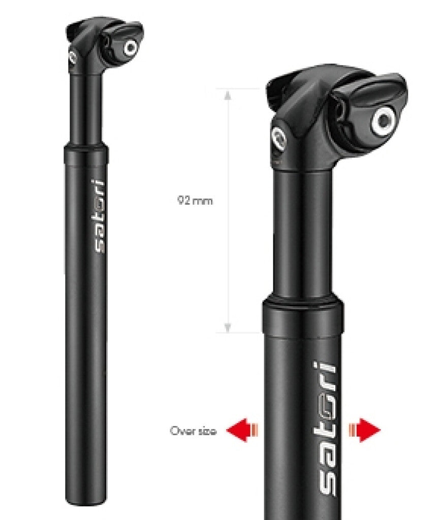 Sitzpfosten Satori Eleganz LT Ø27.2mm 350 mm - Mattschwarz