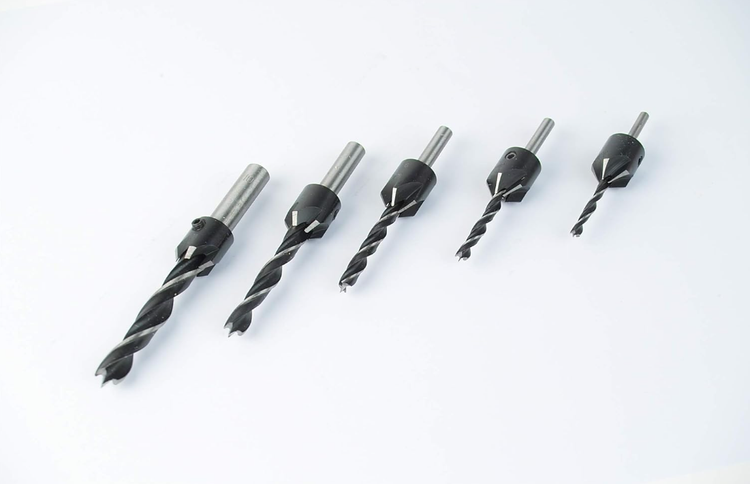 Brüder Mannesmann Holzbohrer-Set mit Senkern 5-teilig (Hobby) - 54805