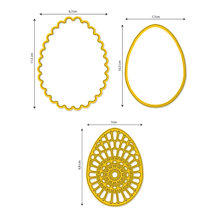 Nellies Wahl: • Formen Sie das Osterei 3 Stück.