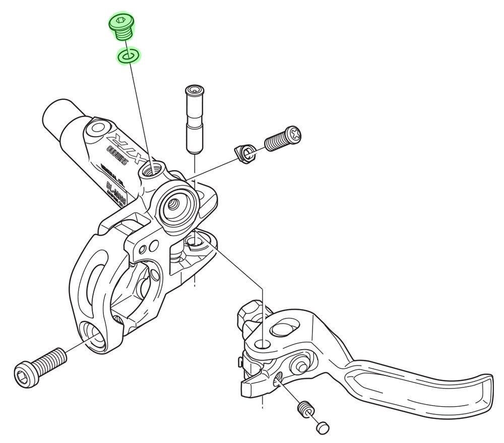Shimano-Entlüftungsschraube mit O-Ring für BL-M988