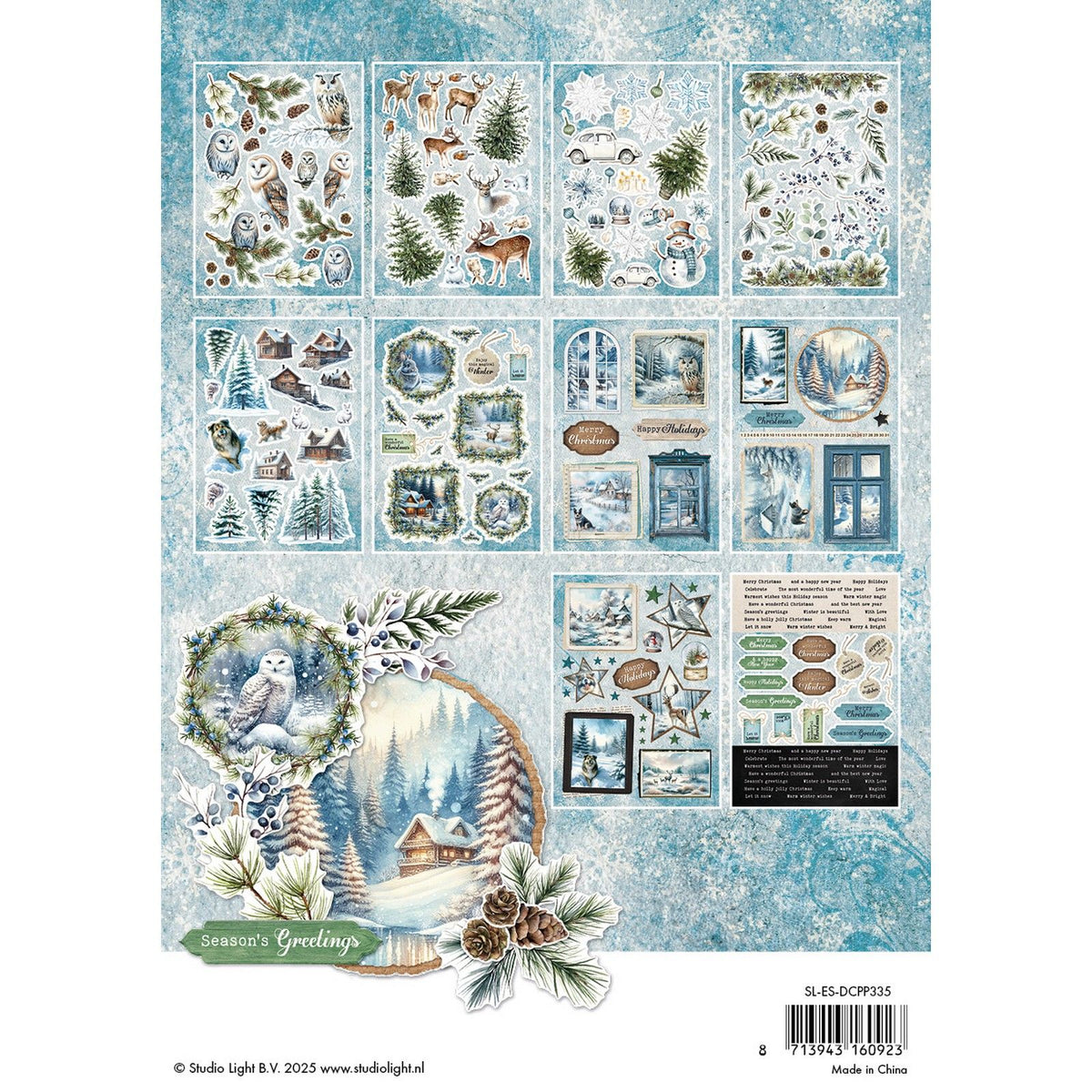 Studio Light • Essentials gestanzter Papierblock Winterwunderland
