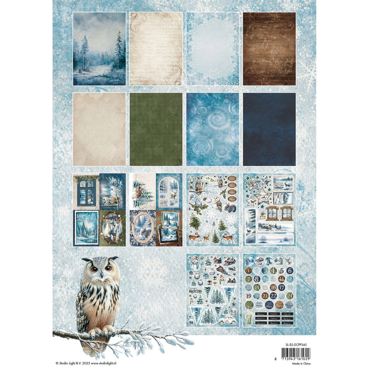 Studio Light • Essentials gestanzter Papierblock Winterwunderland