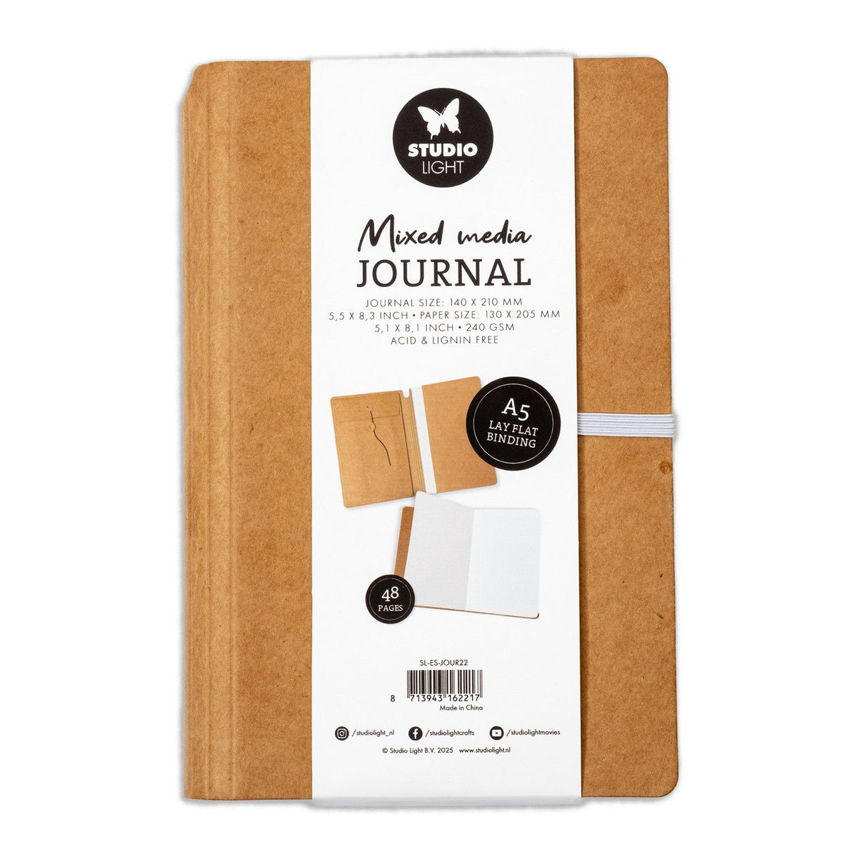 Studiolicht • Essentials Mixed-Media-Tagebuch im A5-Format