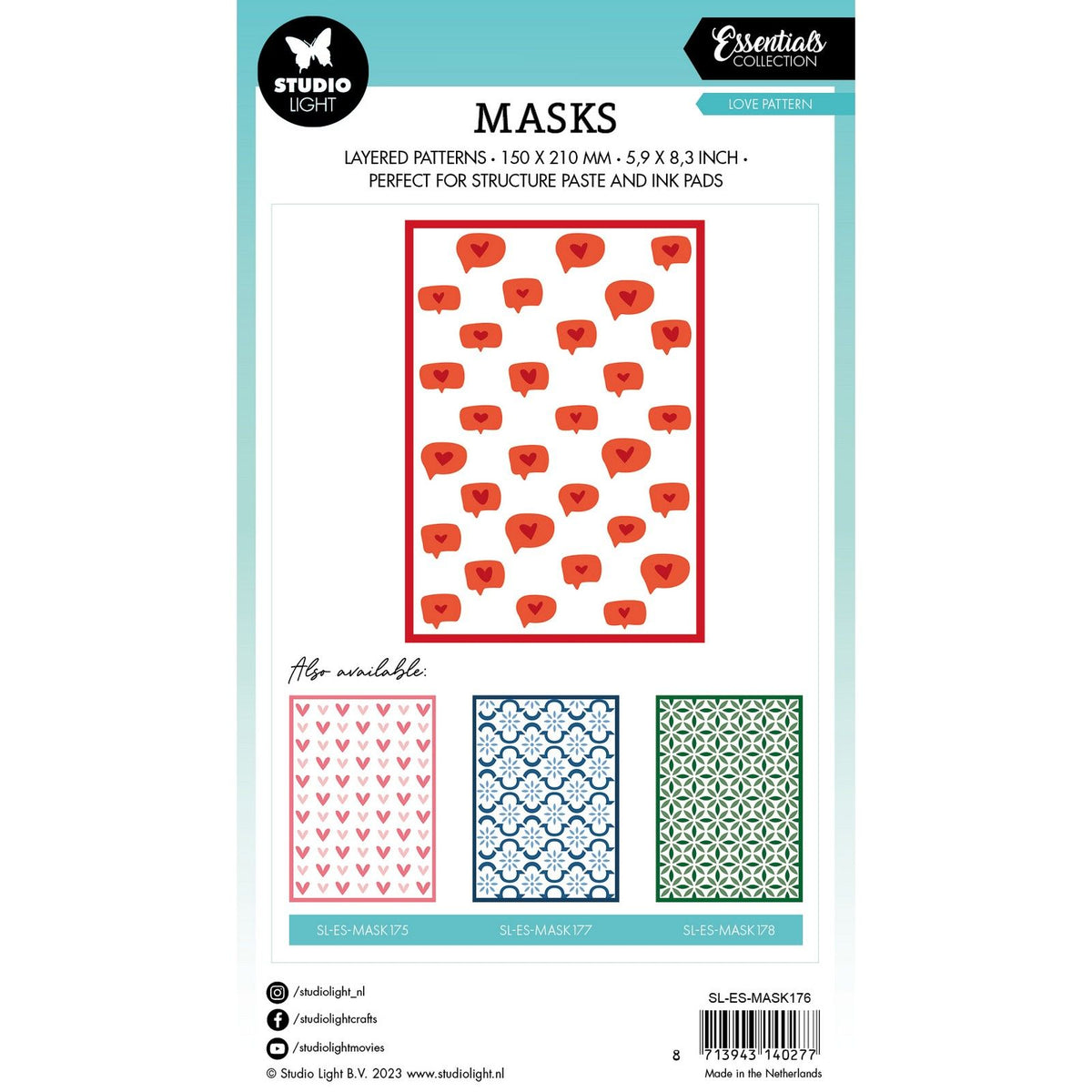 Studiolicht • Essentials Maske Schablone Liebe