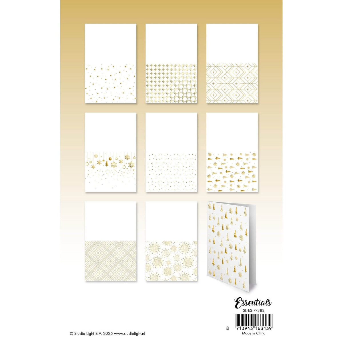 Studiolicht • Essentials Folienkarten mit goldenen Mustern