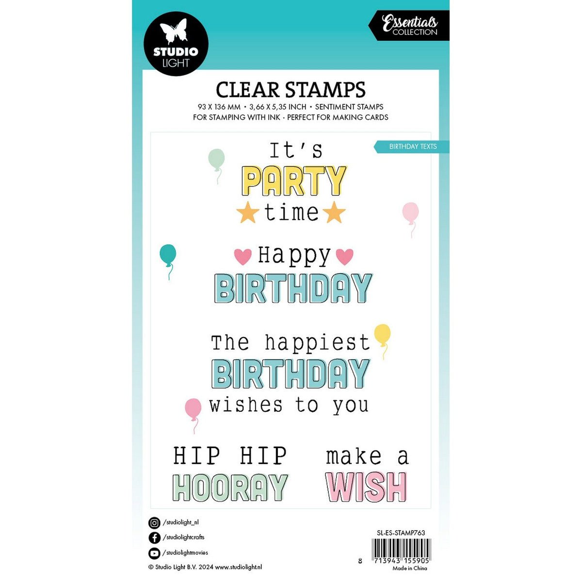 Studiolicht • Essentials Clear Stamps Geburtstagstexte