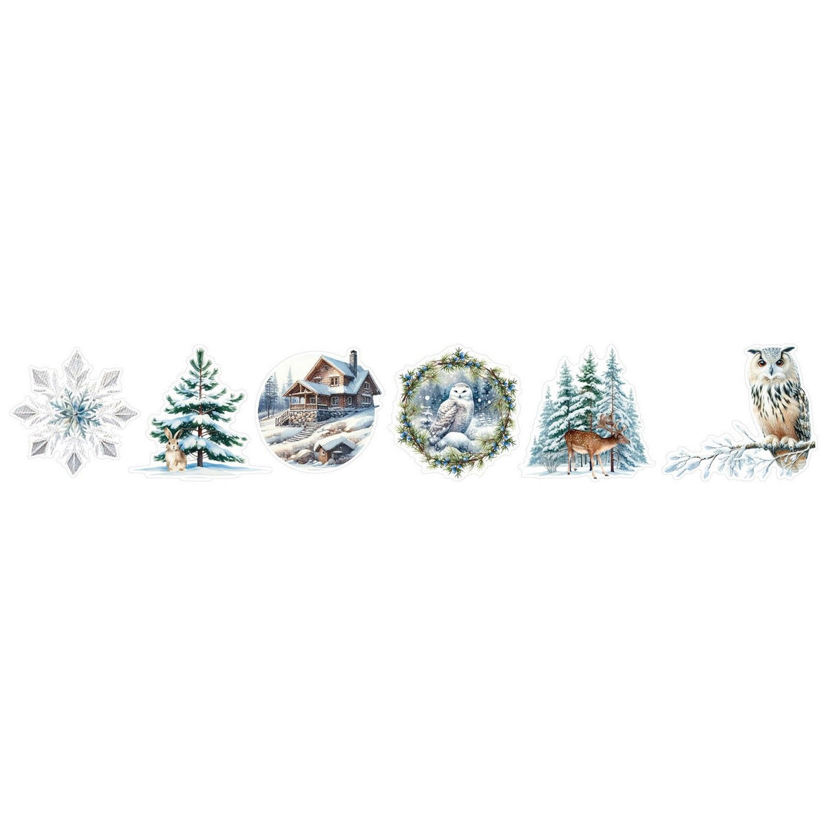 Studiolicht • Essentials klare Aufkleber Winterwunderland 6 Designs