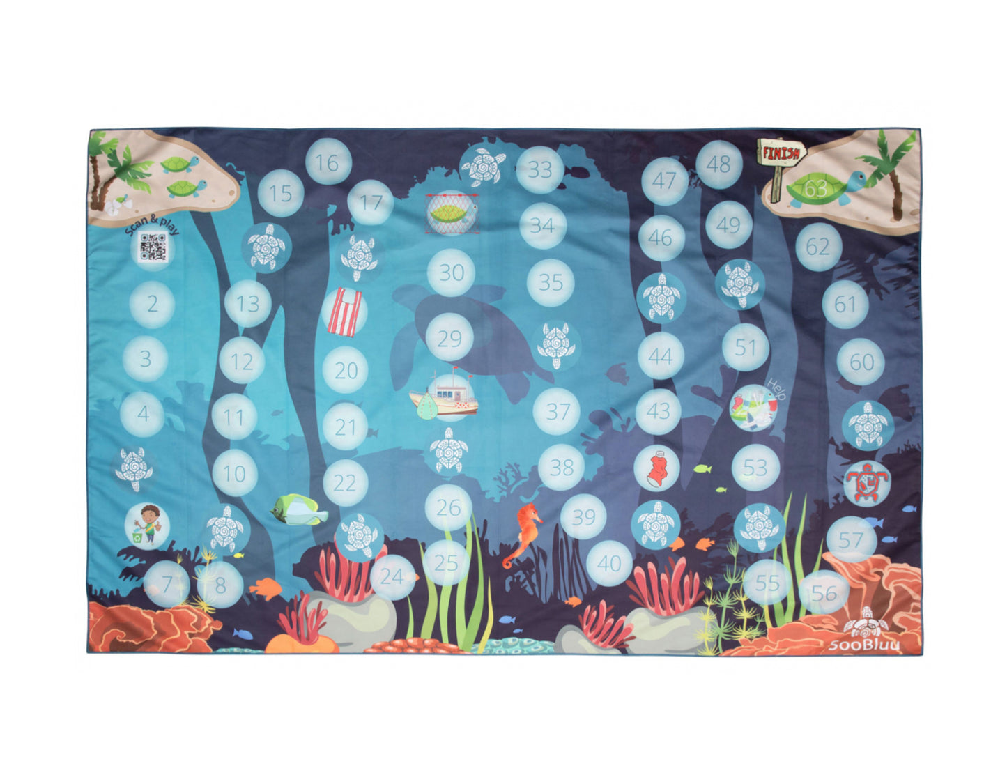 Soobluu Strände Badetuch Spiel 100x160 cm