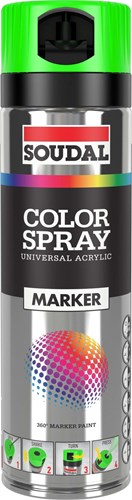 Soudal Farbmarkerspray 500 ml | Fluogrün – 155990