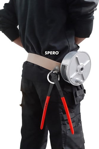 Spero spvmhsl | geflochtene Drahtrolle Profi | mit Ledergürtel für 1,2 1,5 kg Flechtdrahtrolle – spvmhsl