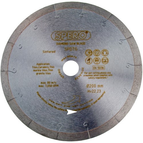 Spero Fliesen-Naturstein-Diamant-Sägeblatt | 250mm | Achsloch 30mm – sdb250t30