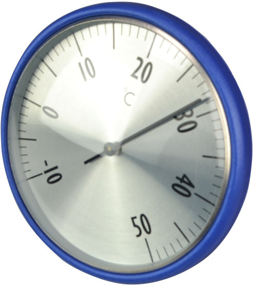 Sommer Spaß Thermometer Boje Edelstahlblau Blau