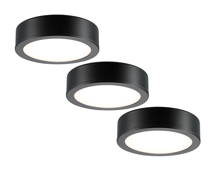 Sylvania Cirkel Keukenspot LED -Set von 3 270 LM IP20 Schwarz