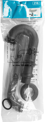 Cornat Rohrsiphon Metall 1 1 4 120mm 216 schwarz - t3175021