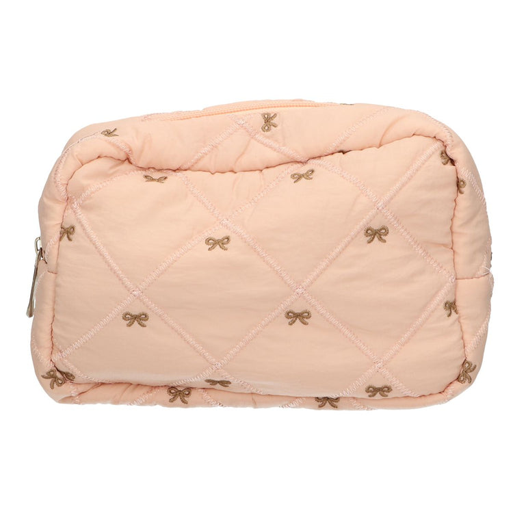 Traveler Beauty Bag Schleifen lachsfarben 22cm x 15cm