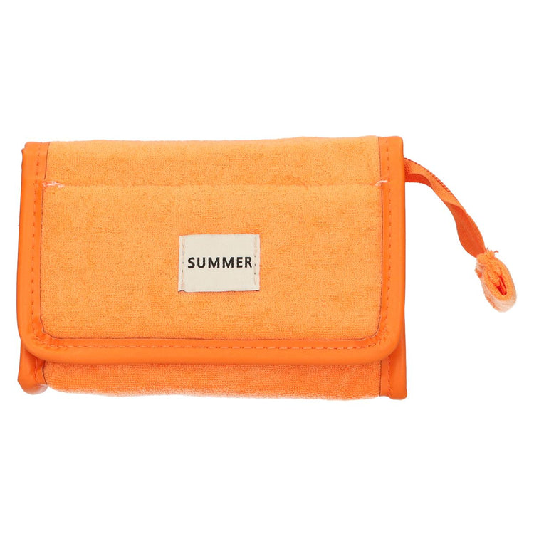Traveller Spiegeltasche Frottee orange 16,5cm x 12cm