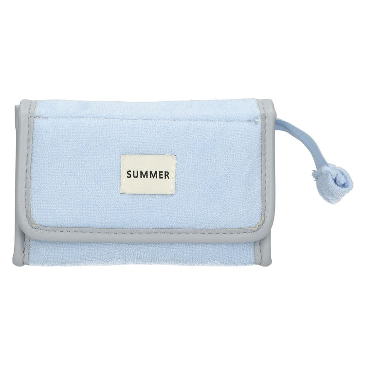 Reisespiegeltasche Frottee blau 16,5cm x 12cm