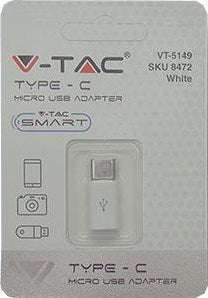 V-tac USB-C-auf-Micro-USB-Adapter weiß – 9520110