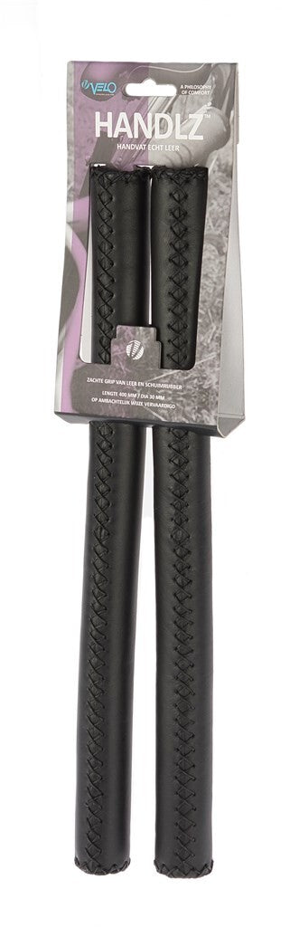 Lenkergriffe Leder 40 cm Ø22,2 mm schwarz pro Satz