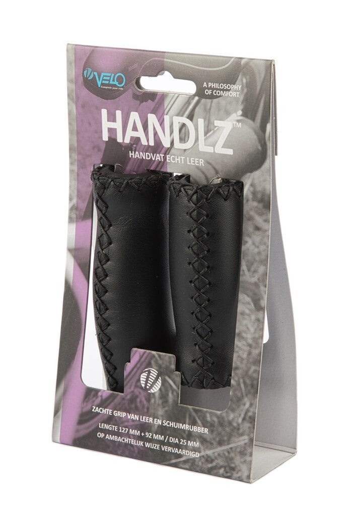 Velo Handle Leder 92 127mm Schwarz (Paar)