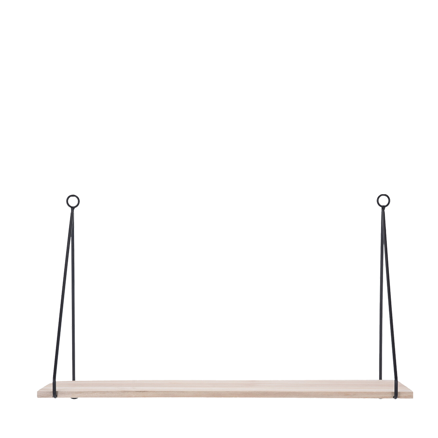 Wandregal aus Holz und Metall, 50 x 16 x 29 cm