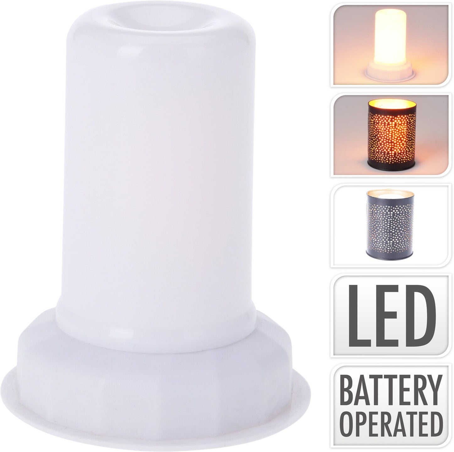 Home-Styling-LED-Lampe mit Flammeneffekt und Timer ø8xh9cm