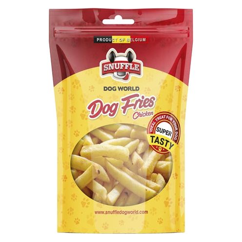 Schnupfte Hunde Pommes Huhn