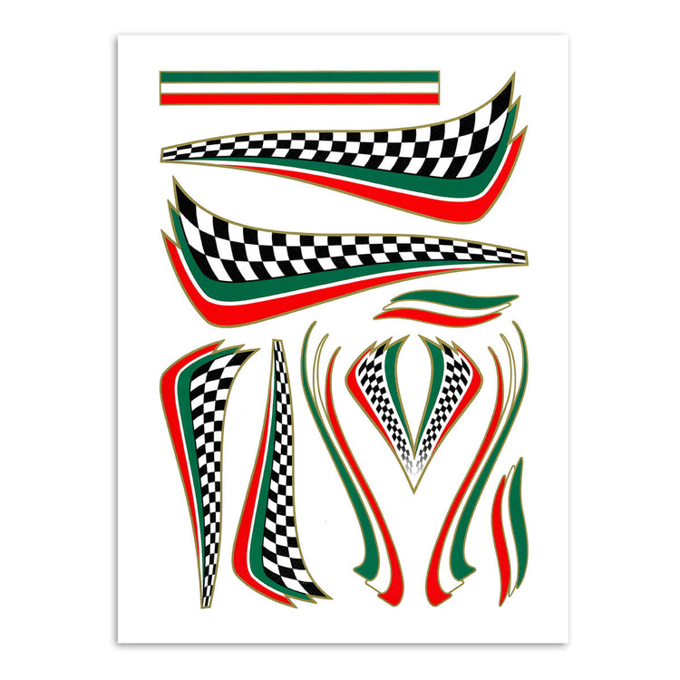 Aufkleberset Italienische Zielflagge