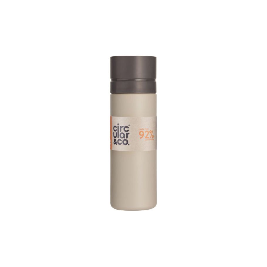 Rundschreiben Co. Kreisförmige Flasche 600 ml Creme schwarz