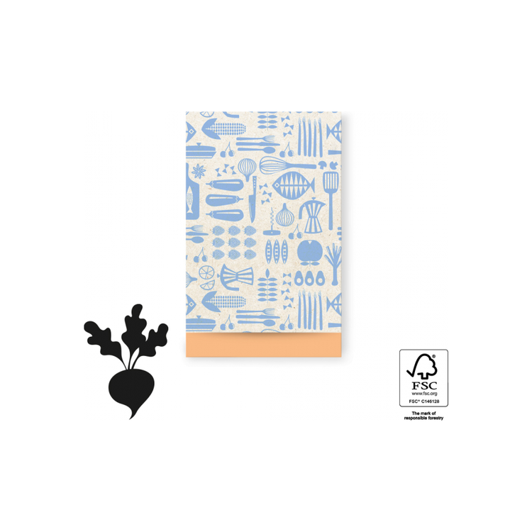 Haus der Produkte Geschenktüten Foodies hellblau 12x19cm 200st