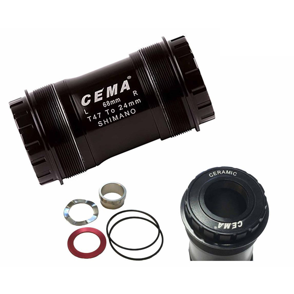 Cema Bracketas T47 SRAM GXP-CERAMIC-ZwSWART