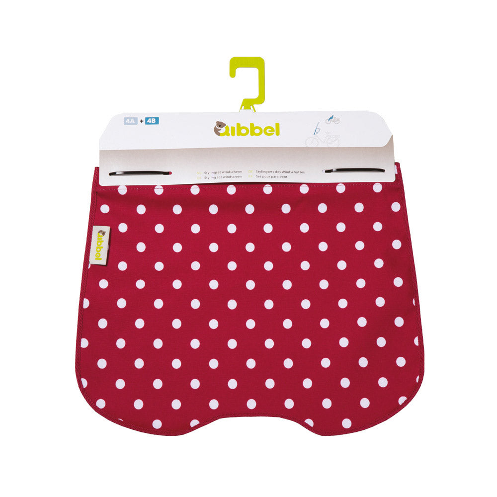Qibbel Styling-Set Windschutzscheibe Polka Dot rot