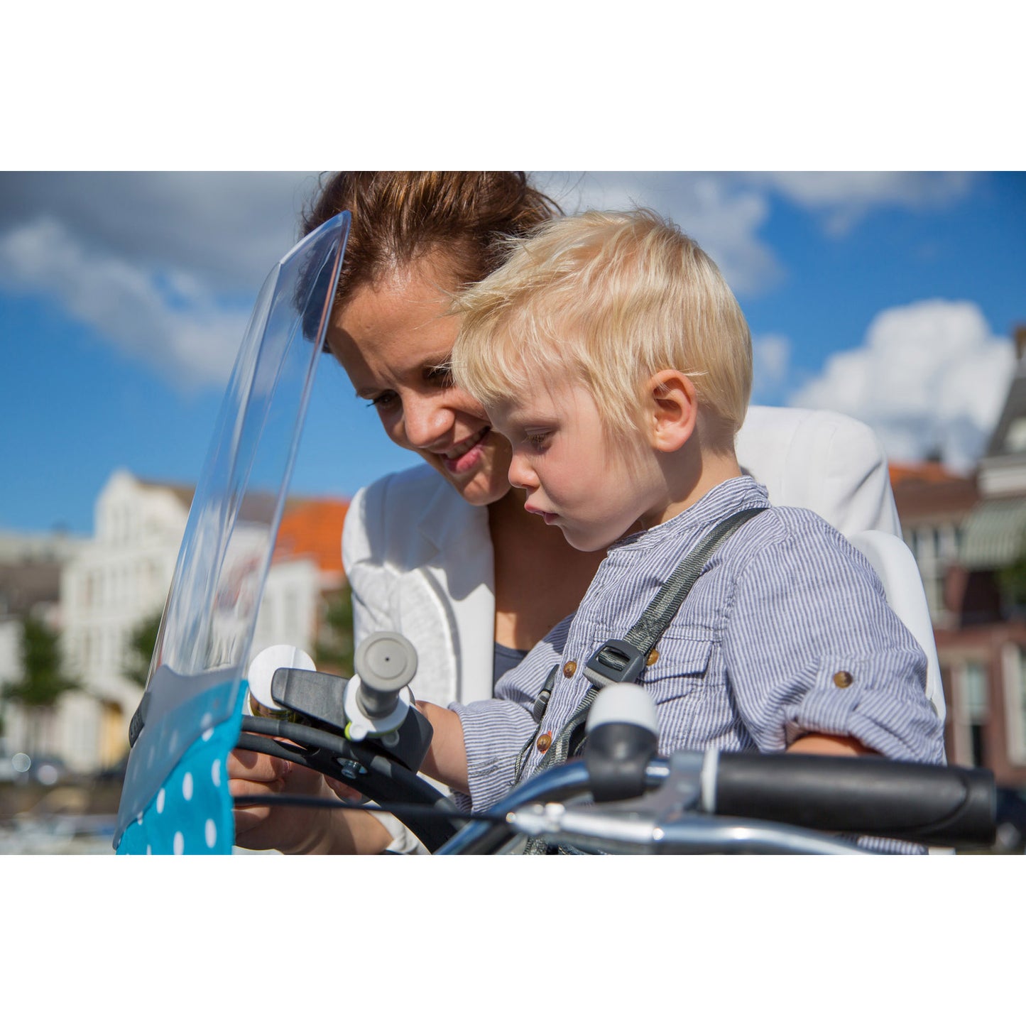 Qibbel Styling-Set Windschutzscheibe Polka Dot blau
