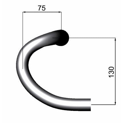 Standerbiegung RHM 02 Outdoor -Kumpels 46 cm weiß